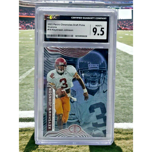 2023 Panini Chronicles Draft Picks Illusions Keyshawn Johnson #18 CGC 9.5 Mint+