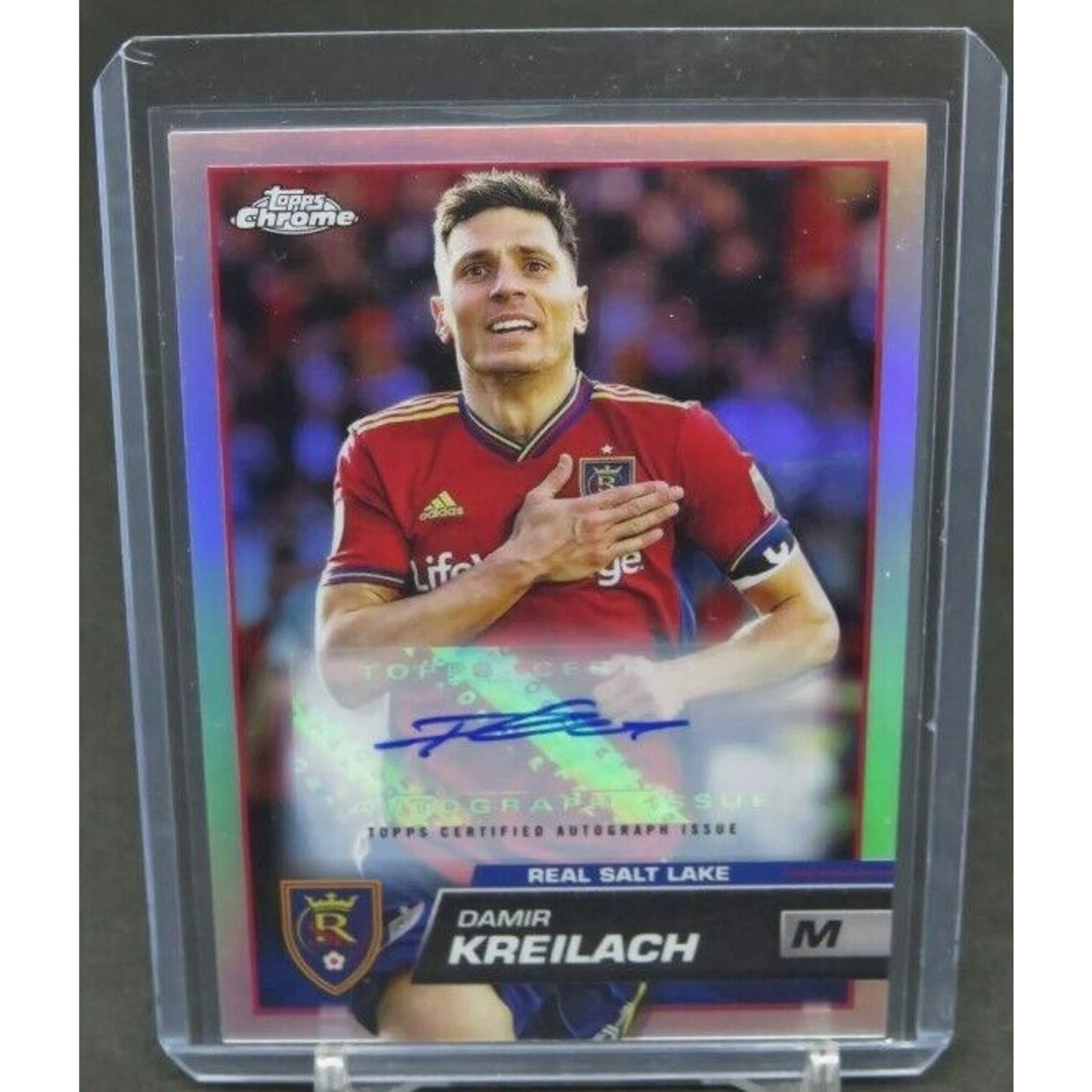 2023 TOPPS CHROME DAMIR KREILACH REFRACTOR AUTO REAL SALT LAKE