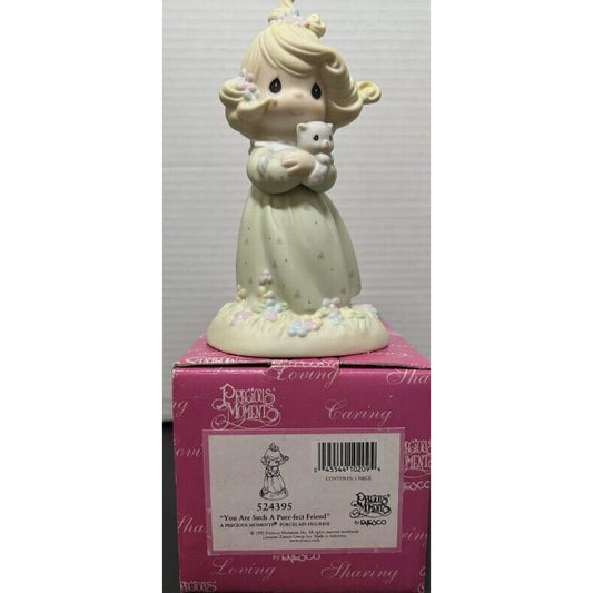 Precious Moments You Are Such A Purr-fect Friend Porcelain Figure 524395 EN50