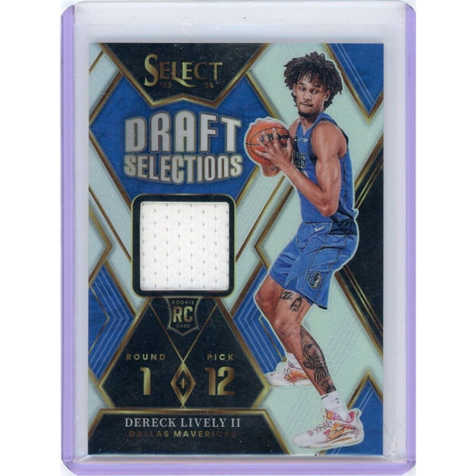 2023-24 PANINI SELECT DERECK LIVELY II DRAFT SELECTIONS RC PATCH MAVERICKS