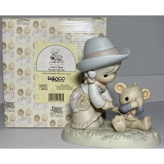 Precious Moments 1994 I Can't Bear To Let You Go Porcelain Figurine 532037 D35