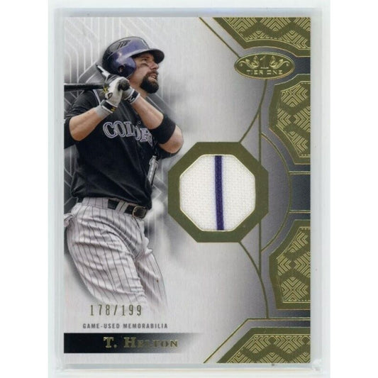 2023 Topps Tier One Todd Helton T1R-THE Tier One Relics Jersey Patch 178/199