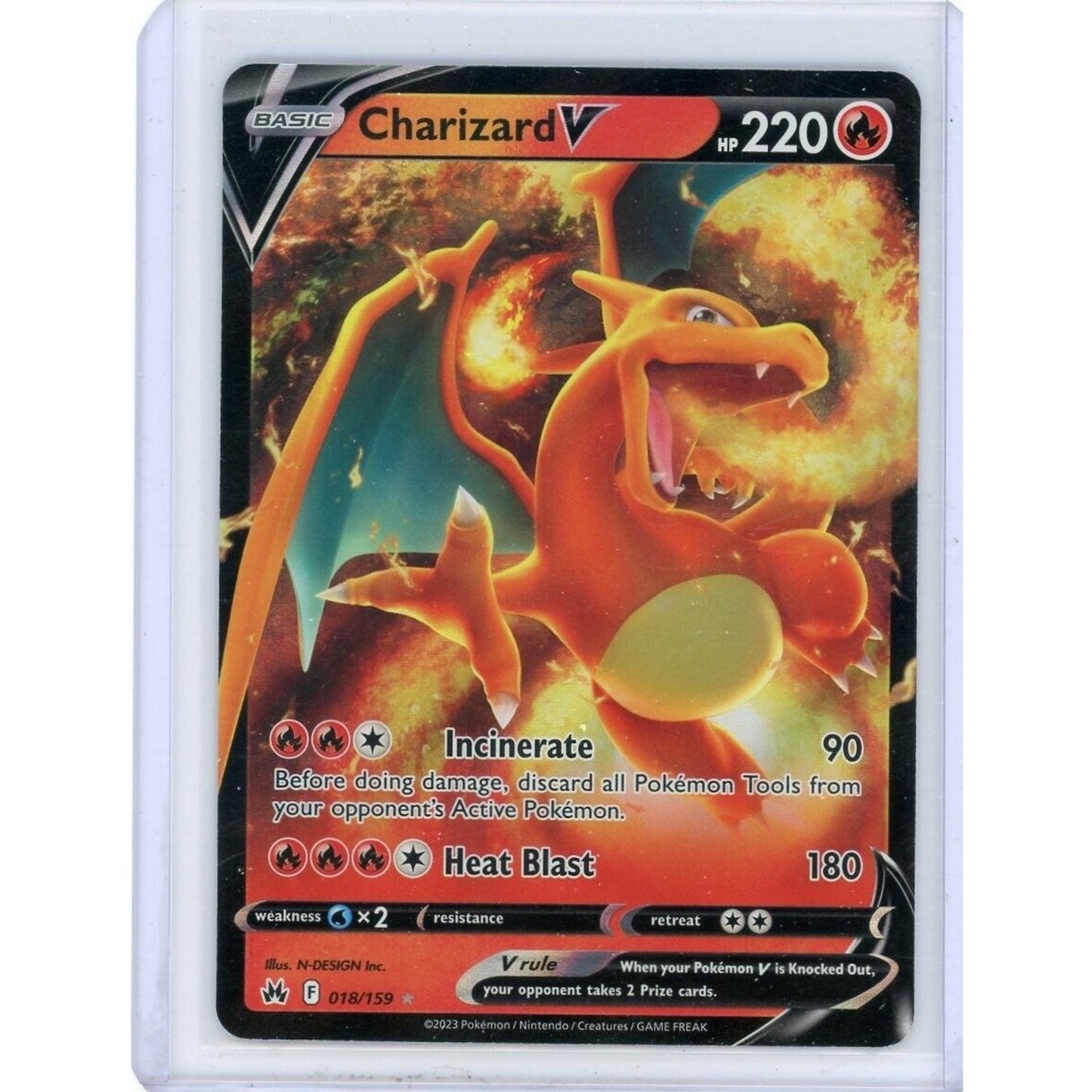 Pokemon Crown Zenith Charizard V 018/159 Ultra Rare