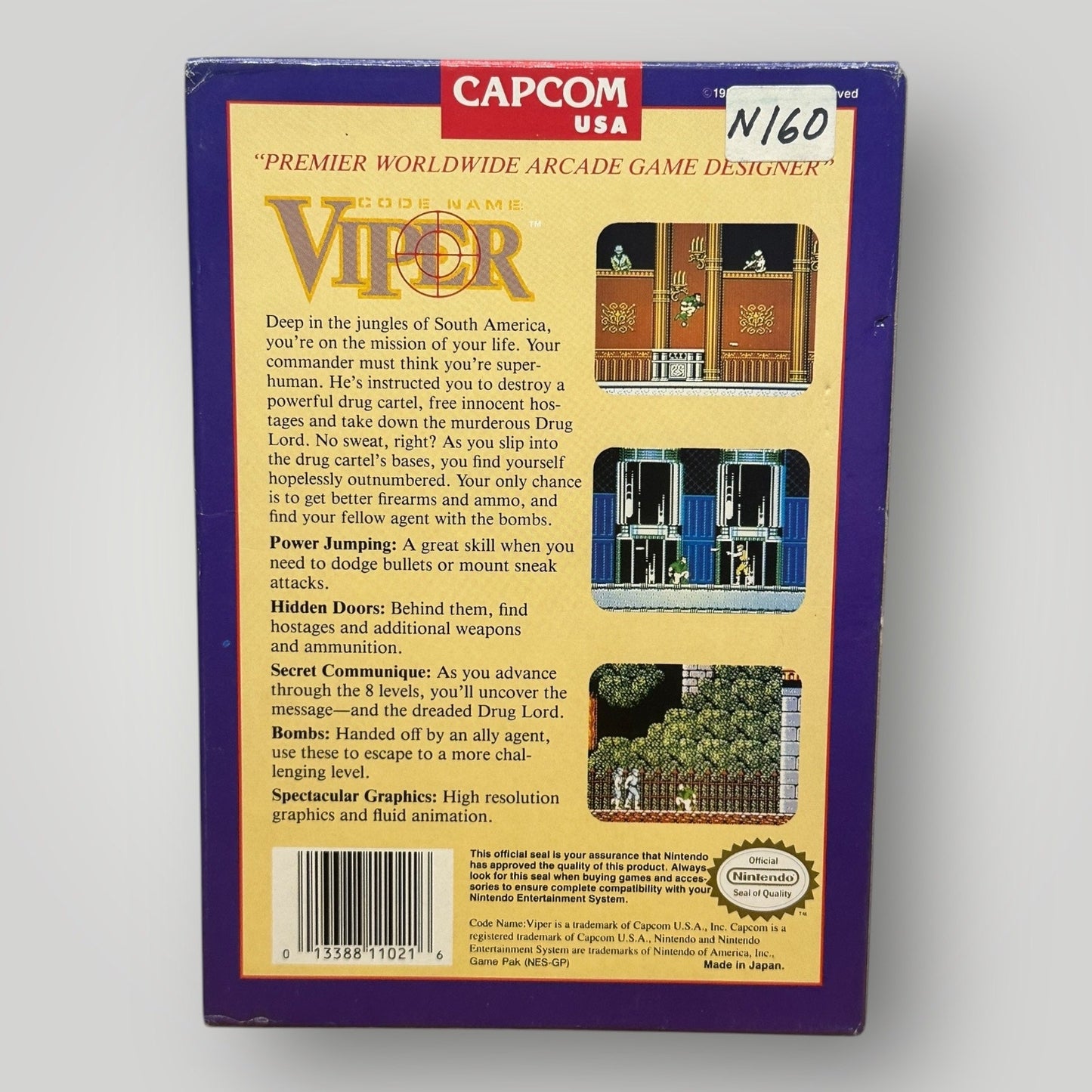 Code Name Viper Nintendo NES Nintendo Game & Box